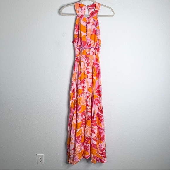Abel The Label Maxi Dress Women’s Small Anthropologie Floral Slit Rumi B24 - Picture 2 of 12